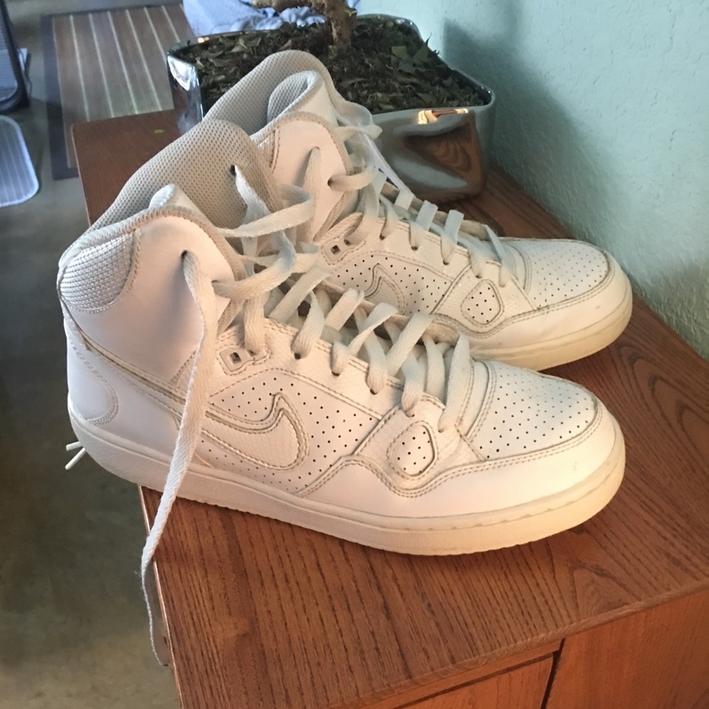 Nike son of force high tops white sz 8.5 women